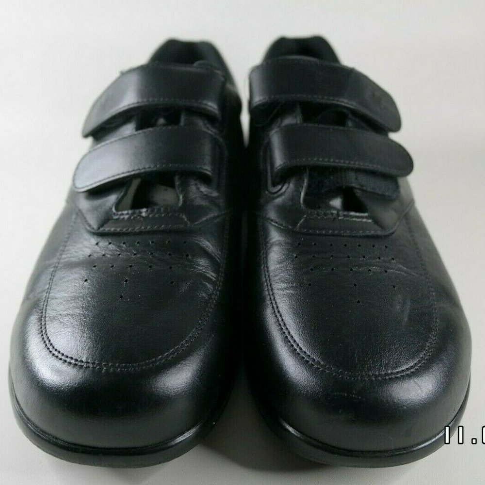 Sas Hook And Loop Double Strap Black Leather Snea… - image 3